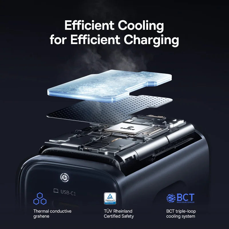 Baseus 67W GaN chargeur Mini USB C chargeur rapide chargeur de téléphone à charge rapide pour iPhone 17 16 chargeur de voyage Portable pour ordinateurs portables