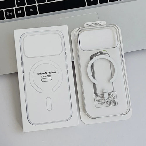Coque de téléphone magnétique transparente pour iPhone 17, 17 Pro Max, 16 Pro, 15, 14, 13, 12 – Chargement sans fil, protection rigide en PC transparent