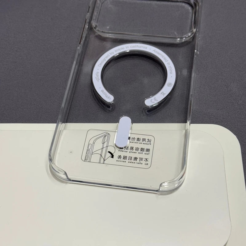 Coque de téléphone magnétique transparente pour iPhone 17, 17 Pro Max, 16 Pro, 15, 14, 13, 12 – Chargement sans fil, protection rigide en PC transparent